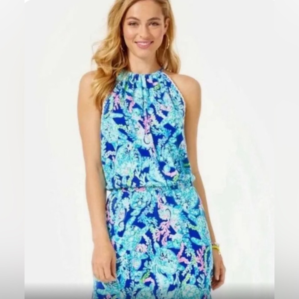 Lilly Pulitzer Corsica Blue Turtle Villa Gianni Skort Romper!
